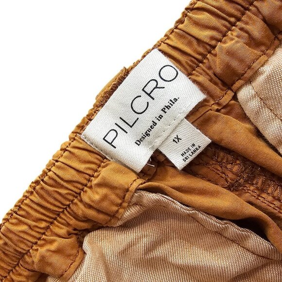 Anthropologie Pilcro Tactical Utility Pants, Brown, Tie Bottom, Plus Size, 1X - Picture 10 of 12
